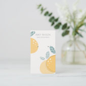 Carte De Visite Cute Lemon Abstrait Fruit gras Écran d'oreille (Debout devant)