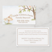 Carte De Visite Cute Little Ladybug Children Care Professional (Devant / Derrière)