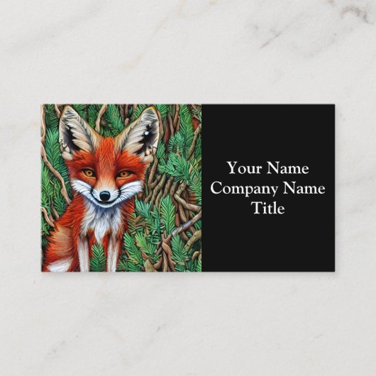 Carte De Visite Cute Little Wilderness Fox (Devant)