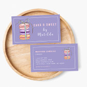 Carte De Visite Cute Macaron Boulangerie Gâteau & Sucres