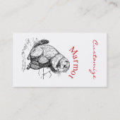 Carte De Visite Cute Marmot Animal Thunder_Cove (Dos)