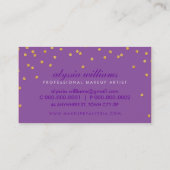 Carte De Visite CUTE mini confetti or brillant parties scintillant (Dos)