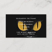 Carte De Visite Cute Mischievous Chat Noir avec les doigts (Dos)