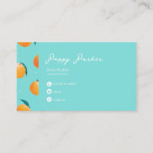 Carte De Visite Cute Modern Peach Business Card | Custom (Dos)