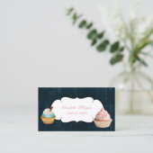 Carte De Visite Cute moderne adorable boulangerie de Cupcake (Debout devant)
