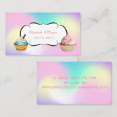 Carte De Visite Cute moderne adorable Cupcake Bakery Ombre (Devant / Derrière)