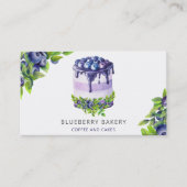 Carte De Visite Cute moderne Blueberry Cake boulangerie pâtisserie (Devant)