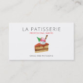 Carte De Visite Cute moderne Pink Cheesecake boulangerie pâtisseri (Devant)