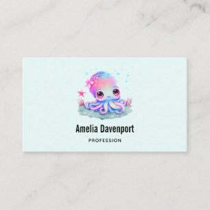Carte De Visite Cute Octopus Sea Creator