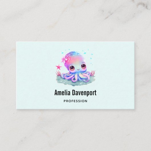 Carte De Visite Cute Octopus Sea Creator (Devant)