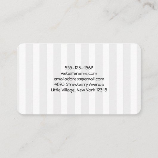 Carte De Visite Cute Panda (Dos)