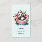 Carte De Visite Cute Panda Chilling dans un tube intérieur (Devant)