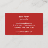 Carte De Visite Cute Panda, Dessin Rouge (Dos)