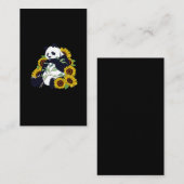 Carte De Visite Cute Panda Tournesol Lover Belles fleurs (Devant / Derrière)