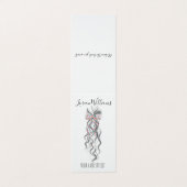 Carte De Visite Cute Pastel Bride Wavy Coiffeuse Salon de coiffure (Extérieur déplié)