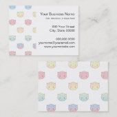 Carte De Visite Cute Pastel Kitty Chat Façades Motif (Devant / Derrière)