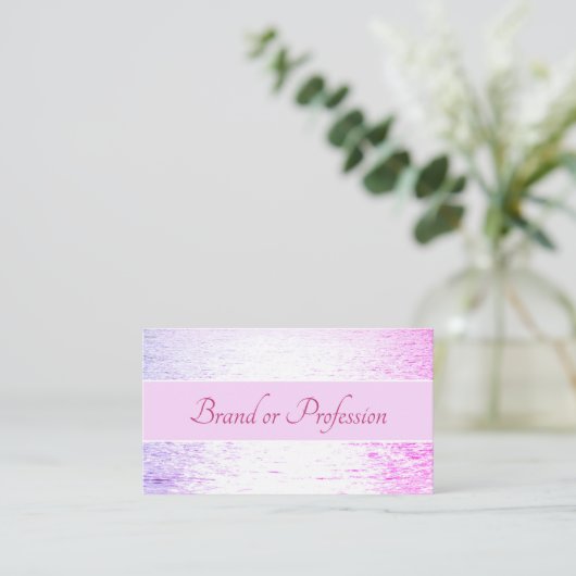 Carte De Visite Cute Pastel Purple Pink Ocean Sunset Réflexion (Debout devant)
