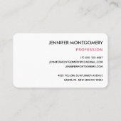 Carte De Visite Cute pastèque Motif rose et vert (Dos)