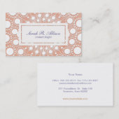 Carte De Visite Cute Peach Circle Motif Beauté Salon et Spa (Devant / Derrière)