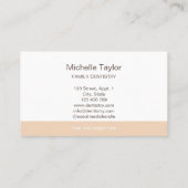 Carte De Visite Cute pédiatrique Famille Dentiste Sourire dent (Dos)