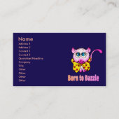 Carte De Visite Cute Pink Kitty - Born to Dazzle Art (Devant)
