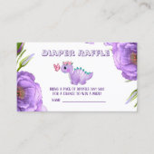 Carte De Visite Cute Purple Dinosaure Papillon Dinosaure Raffin (Devant)