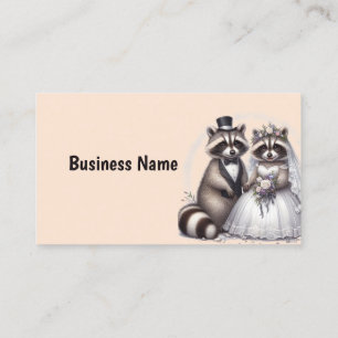 Carte De Visite Cute Raccoon Mariage Animal Custom Business
