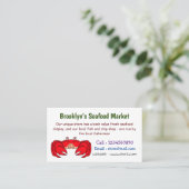 Carte De Visite Cute red crab cartoon (Debout devant)
