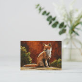 Carte De Visite Cute Red Fox (Debout devant)