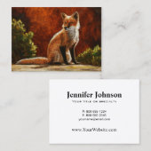 Carte De Visite Cute Red Fox (Devant / Derrière)