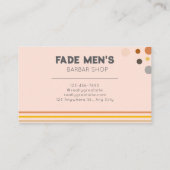 Carte De Visite Cute Retro Élégant Dessin Cartoon Barbar Dressing (Dos)