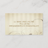 Carte De Visite Cute Rolling Pin Flowers Bakery (Dos)