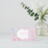 Carte De Visite Cute rose Fleur Fleur Fleur Printemps (Debout devant)