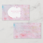 Carte De Visite Cute rose Fleur Fleur Fleur Printemps (Devant / Derrière)