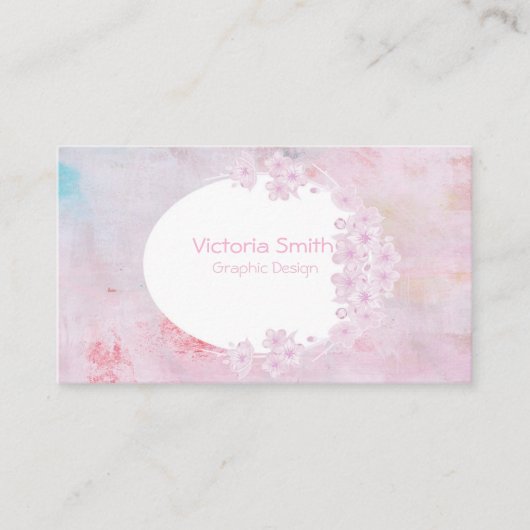 Carte De Visite Cute rose Fleur Fleur Fleur Printemps (Devant)