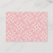 Carte De Visite Cute Rose Vert Tortue Baby shower Déchets Raffin (Dos)