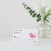 Carte De Visite Cute rose Yin Yang (Debout devant)