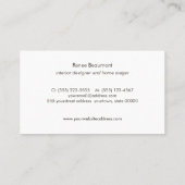 Carte De Visite Cute rustique Pays Bois blanc (Dos)