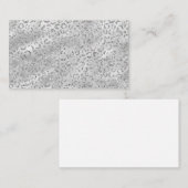 Carte De Visite Cute Silver Cheetah Leopard Motif d'impression (Devant / Derrière)