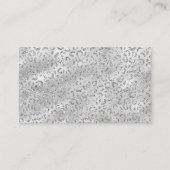 Carte De Visite Cute Silver Cheetah Leopard Motif d'impression (Devant)