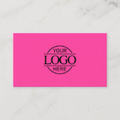 Carte De Visite Cute Simple Bight Pink Professional Company Logo (Devant)