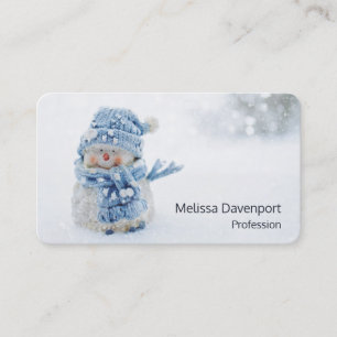 Carte De Visite Cute Snowman au photographe de Christmas