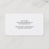 Carte De Visite Cute Snowman au photographe de Christmas (Dos)