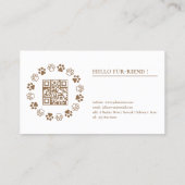 Carte De Visite Cute Social Media Influenceur Animaux de compagnie (Dos)
