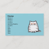Carte De Visite Cute Tabby Cat - Kawaii kitty pour amoureux de les (Devant)