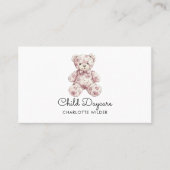 Carte De Visite Cute Teddy Bear Daycare (Devant)