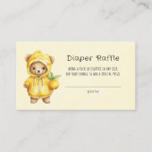 Carte De Visite Cute Teddy Ours Yellow Lemon Diaper Raffin (Devant)
