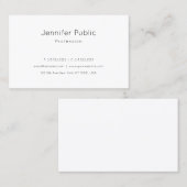 Carte De Visite Cute tendance élégant design moderne Design simple (Devant / Derrière)