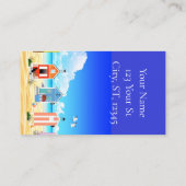 Carte De Visite Cute Tiny Beach Shacks Thunder_Cove (Dos)