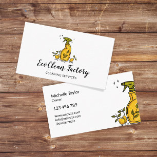 Carte De Visite Cute Unique Maison Nettoyage de ménage Janitorial